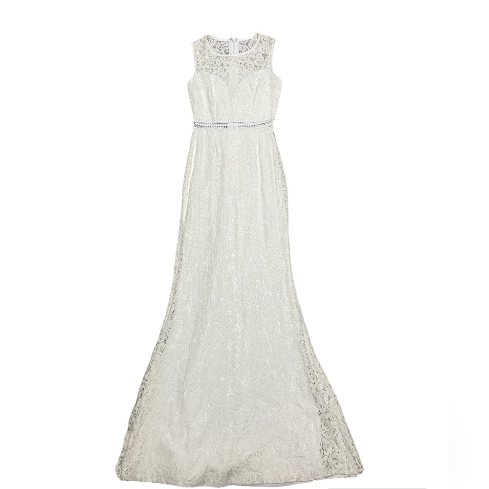 Lulu’s Music of the Heart White Lace Maxi Dress Gown - Size XS